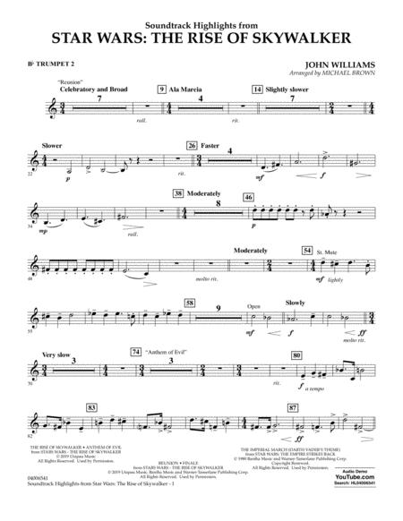 Soundtrack Highlights From Star Wars The Rise Of Skywalker Bb Trumpet 2 Sheet Music