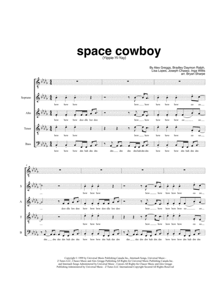 Space Cowboy Yippie Yi Yay Sheet Music