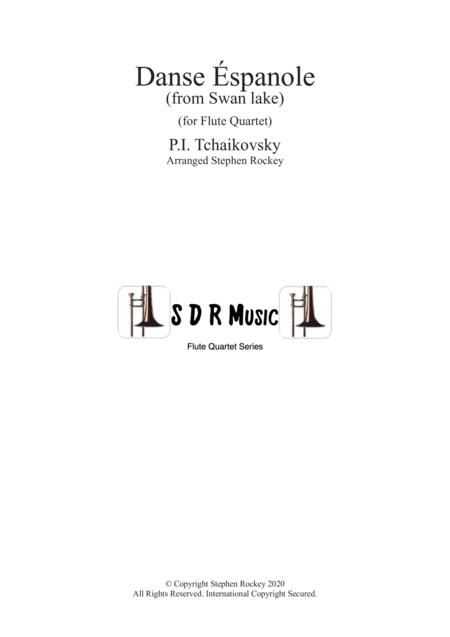 Spanish Dance From Swan Lake For Flute Quartet Sheet Music