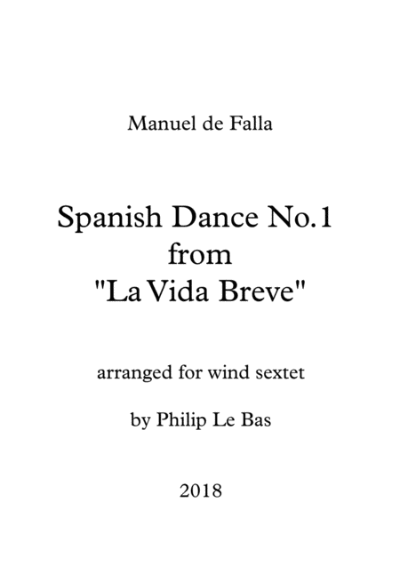 Free Sheet Music Spanish Dance No 1 Arranged For Wind Sextet