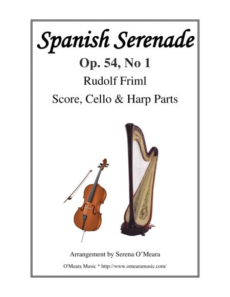 Spanish Serenade Op 54 No 1 For Cello Harp Sheet Music