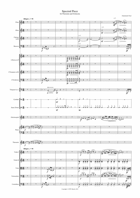 Spectral Piece For Theremin And Orchestra Sheet Music