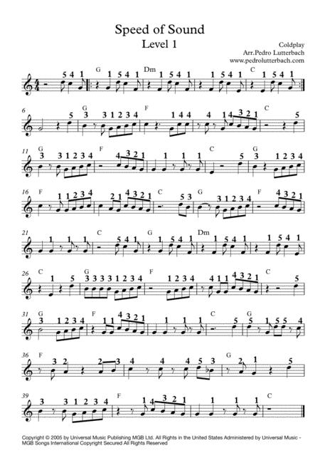 Speed Of Sound Sheet Music