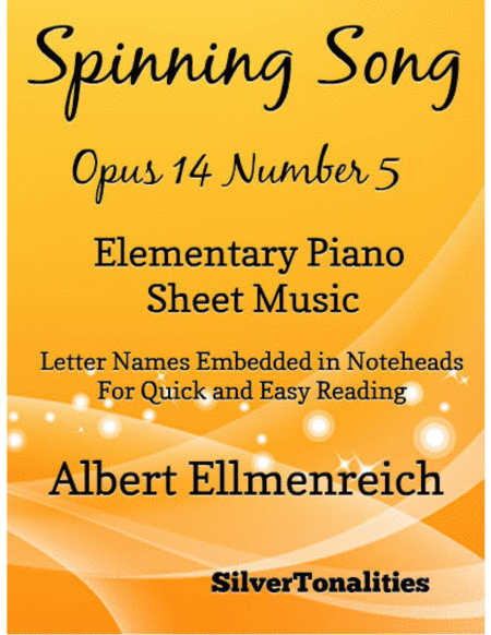 Free Sheet Music Spinning Song Elementary Piano Sheet Music