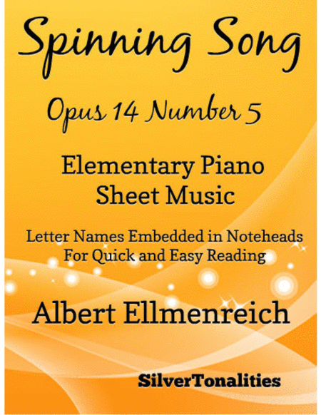 Spinning Song Elementary Piano Sheet Music Sheet Music