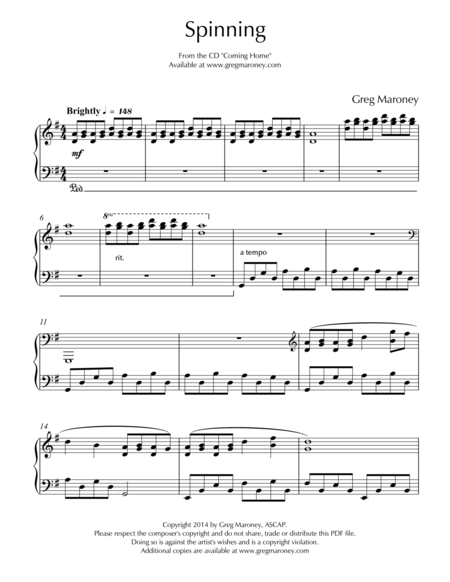 Spinning Sheet Music