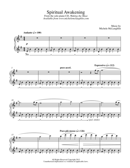 Spiritual Awakening Sheet Music