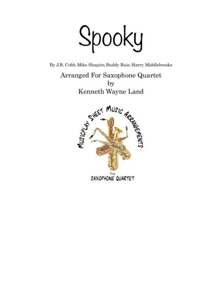 Spooky Saxophone Quartet Sheet Music