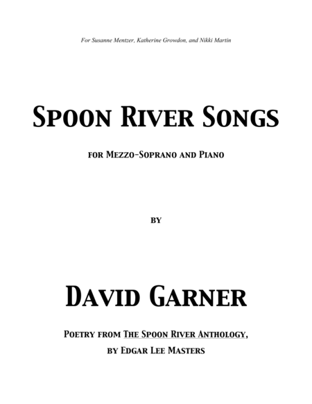 Free Sheet Music Spoon River Songs