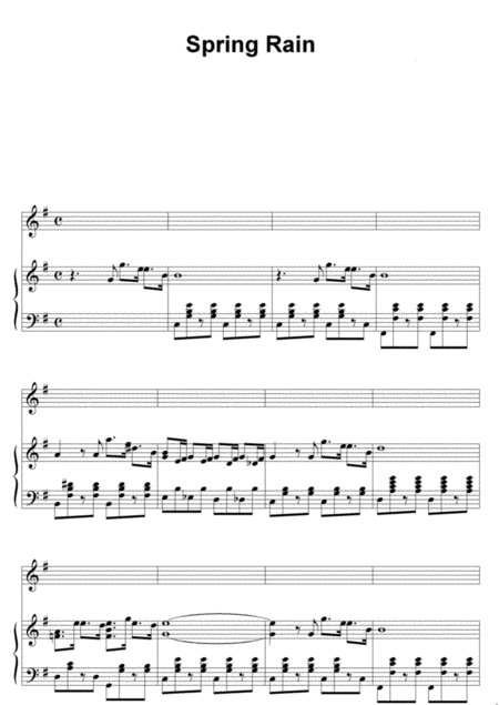 Spring Rain Yiruma Cello Piano Original Key Sheet Music