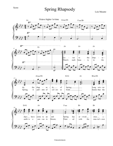 Free Sheet Music Spring Rhapsody