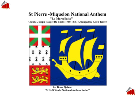 Free Sheet Music St Pierre Miquelon National Anthem La Marsellaise For Brass Quintet