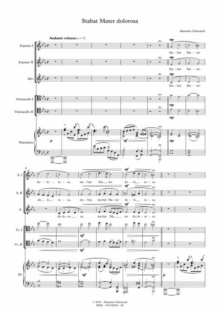 Stabat Mater Dolorosa Trio Version Sheet Music