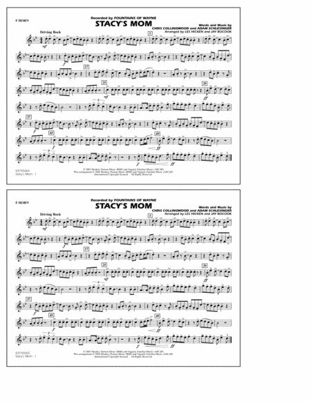 Free Sheet Music Stacys Mom Arr Les Hicken And Jay Bocook F Horn