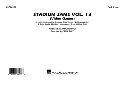 Stadium Jams Volume 13 Video Games Conductor Score Full Score Sheet Music