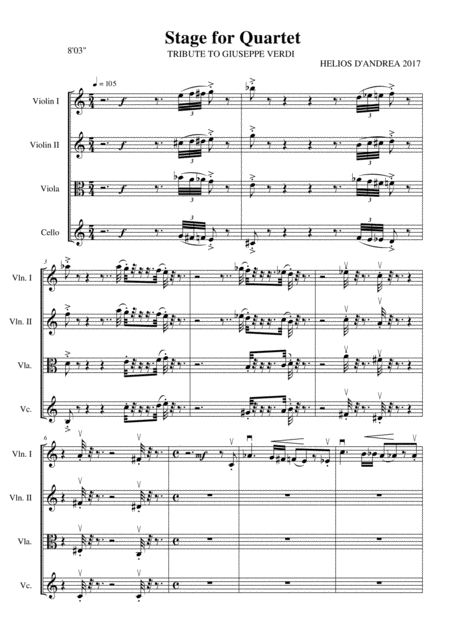 Free Sheet Music Stage Fot Quartet