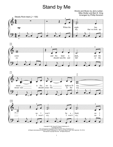 Stand By Me Arr Phillip Keveren Sheet Music