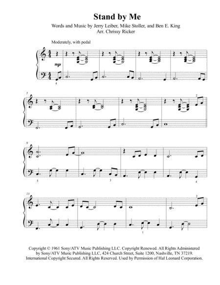 Stand By Me Easy Piano Early Intermediate Sheet Music