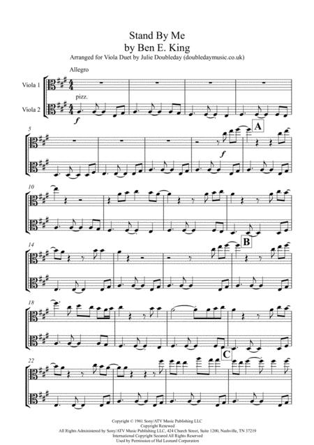 Stand By Me For Viola Duet Sheet Music