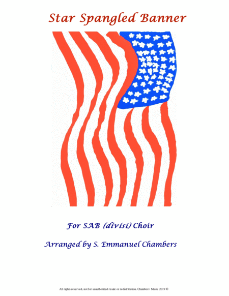 Star Spangled Banner Sab Chorus Or Vocal Trio Sheet Music