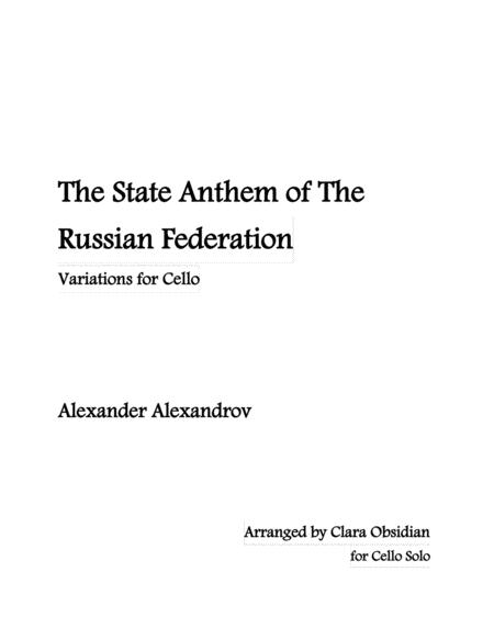 State Anthem Of Russian Federation Variations For Cello Solo Sheet Music