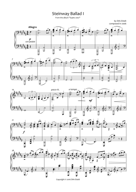 Steinway Ballad I Sheet Music