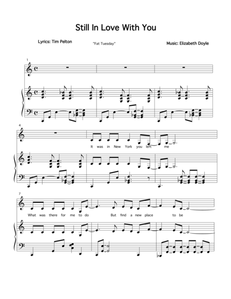 Free Sheet Music Still In Love With You