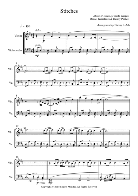 Stitches Duet Sheet Music