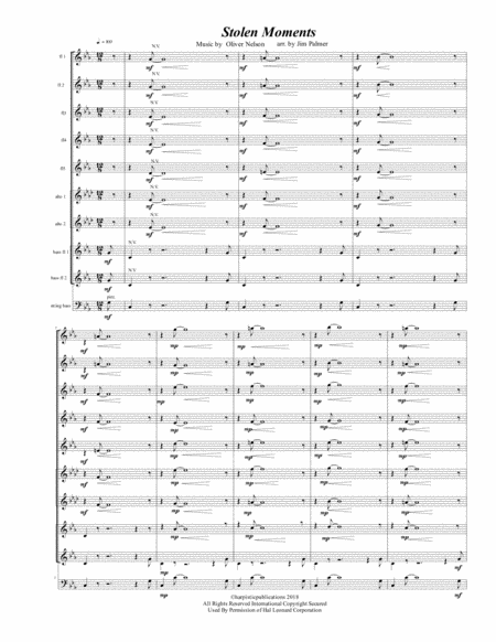 Stolen Moments For Flute Choir Sheet Music