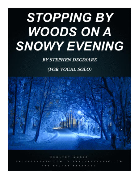 Stopping By Woods On A Snowy Evening For Vocal Solo Sheet Music