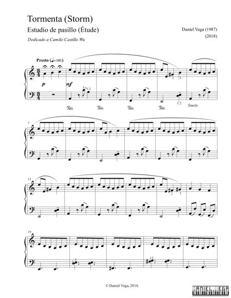 Storm Tormenta Pasillo Latin American Dance Sheet Music