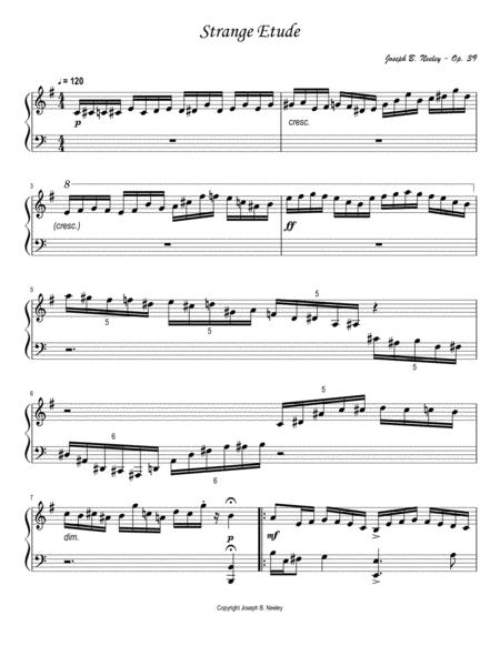 Free Sheet Music Strange Etude