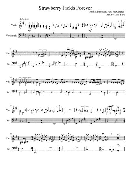 Free Sheet Music Strawberry Fields Forever By Beatles