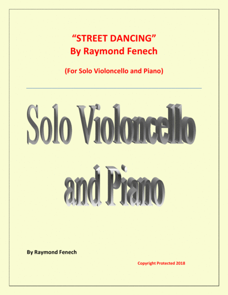Free Sheet Music Street Dancing For Solo Violoncello And Piano Early Intermediate Intermediate Level
