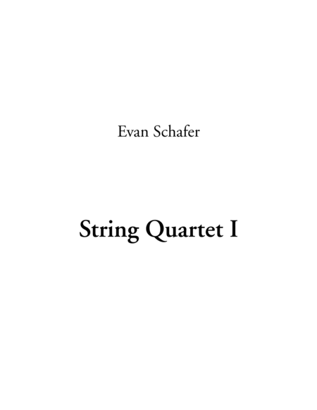 Free Sheet Music String Quartet 2010