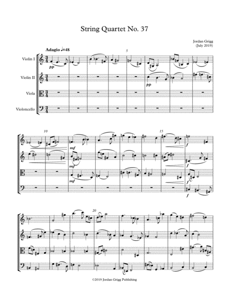 String Quartet No 37 Sheet Music