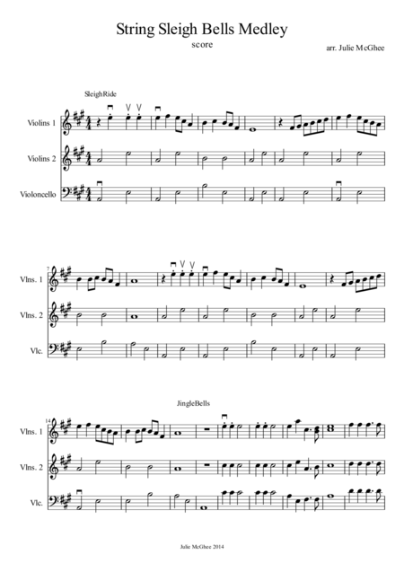 String Sleigh Bells Medley Sheet Music