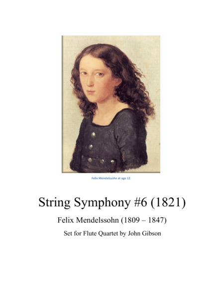 String Symphony 6 Set For Flute Quartet Sheet Music