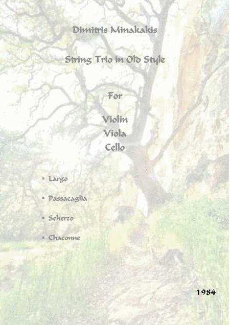 Free Sheet Music String Trio In Old Style