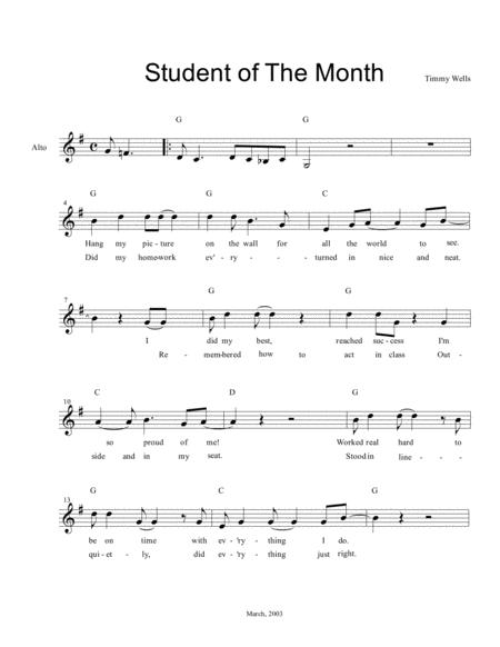 Student Of The Month Sheet Music