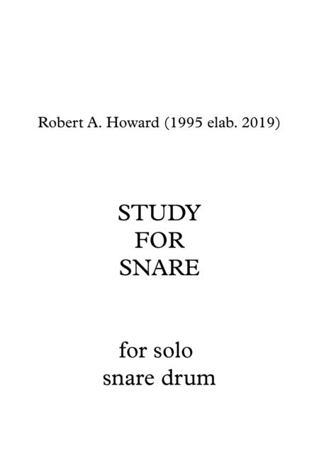 Study For Snare Sheet Music