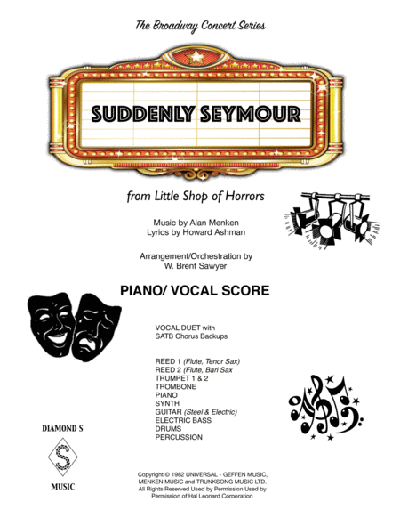 Free Sheet Music Suddenly Seymour Piano Vocal Score