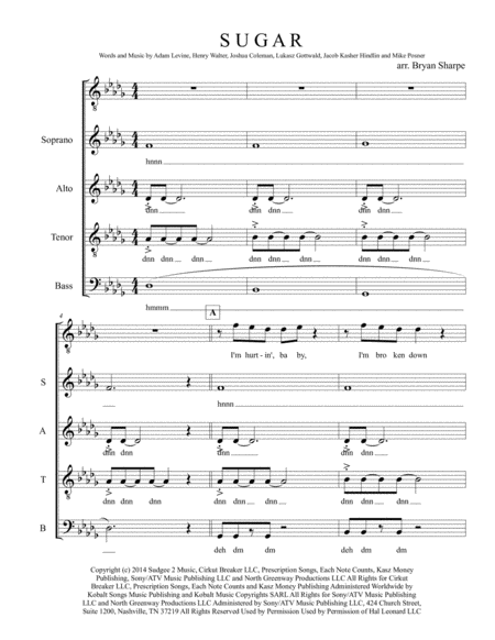 Free Sheet Music Sugar