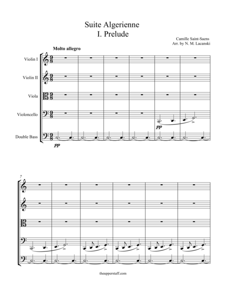 Suite Algerienne I Prelude Sheet Music