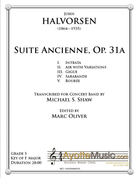 Free Sheet Music Suite Ancienne To The Memory Of Ludvig Holberg Op 31