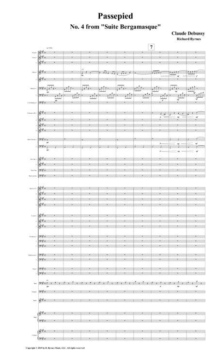 Free Sheet Music Suite Bergamasque No 4 Passepied Symphonic Band