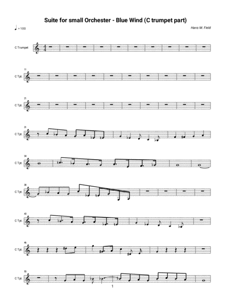 Free Sheet Music Suite For Small Orc Hestra Blue Wind C Trumpet