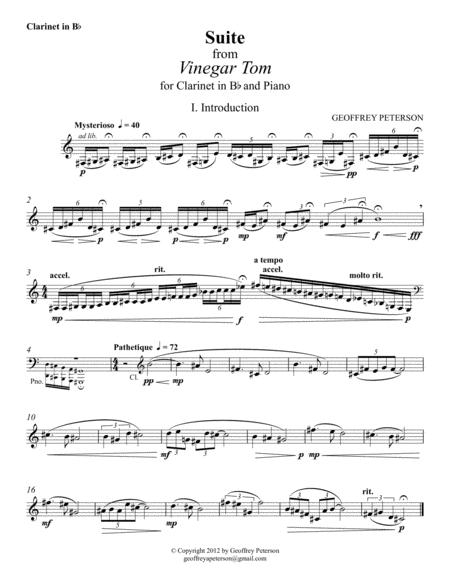 Free Sheet Music Suite From Vinegar Tom