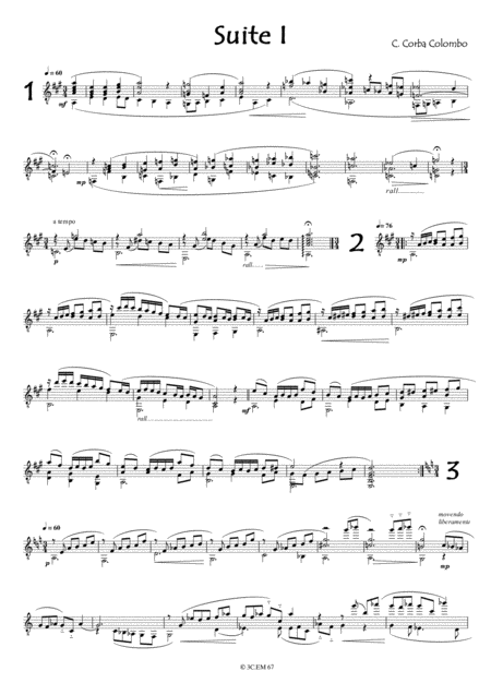 Suite I Per Chitarra Sheet Music