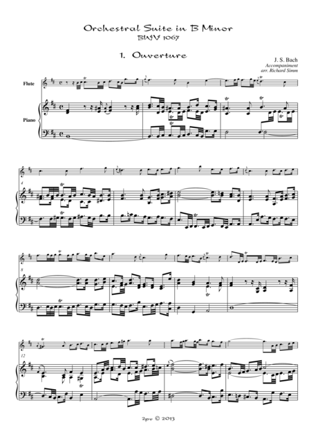 Suite In B Minor Sheet Music